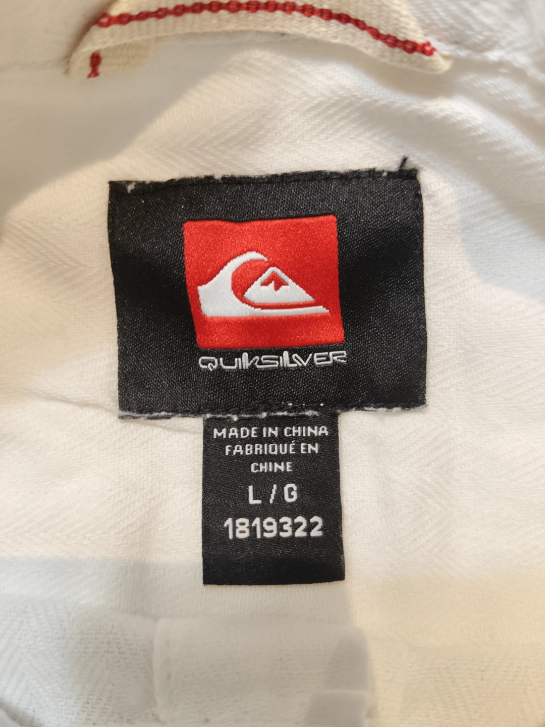 Quiksilver Men's White Short Sleeve Polo Shirt - Size L - photo 2