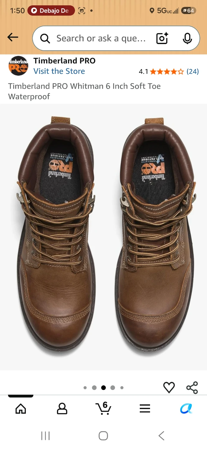 Timberland PRO Whitman 6 Inch Soft Toe Waterproof Boots - photo 4