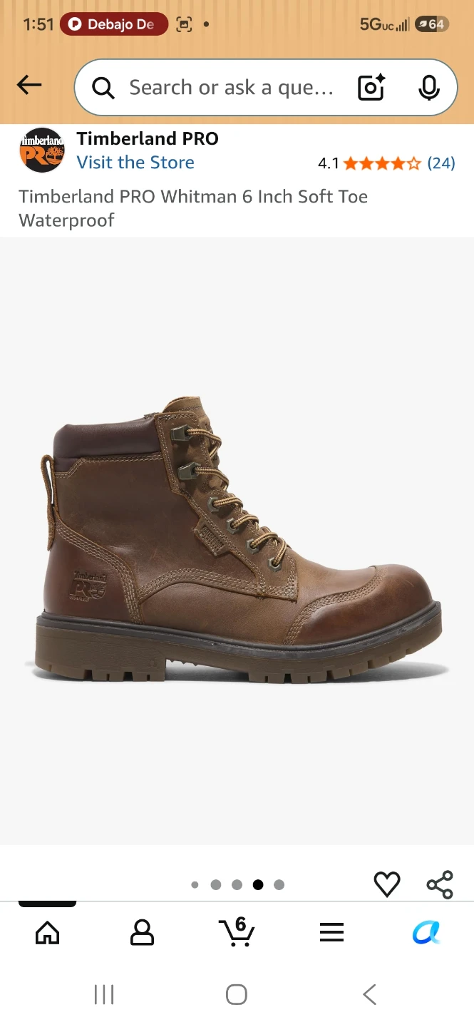 Timberland PRO Whitman 6 Inch Soft Toe Waterproof Boots - photo 5