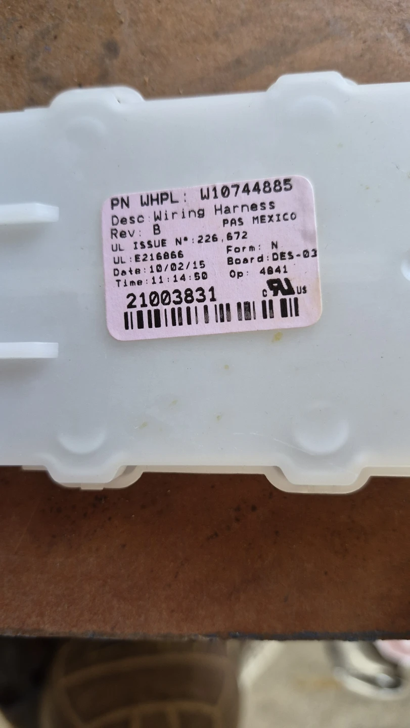 WHPL W10744885 Wiring Harness