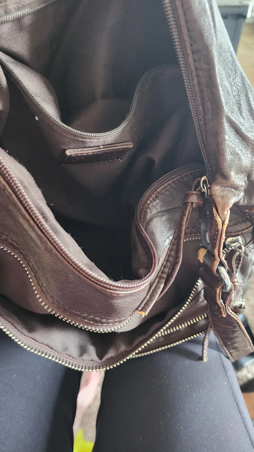 Brown Faux Leather Shoulder Bag - SCARLETON - photo 3