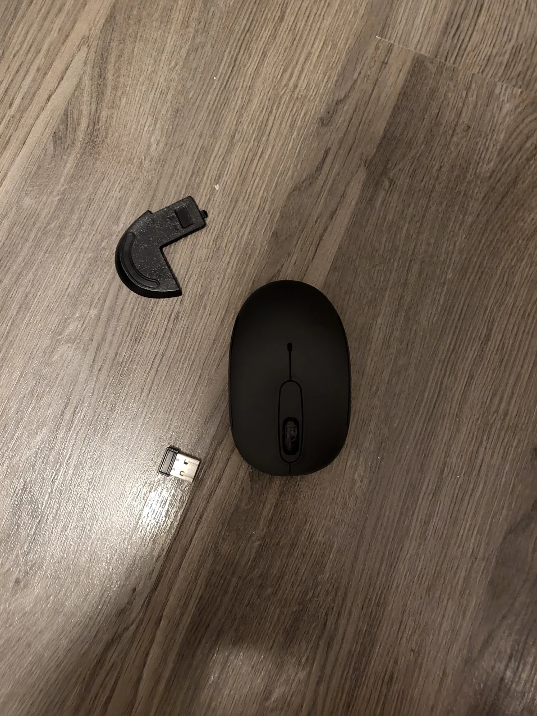 Black Wireless Mouse with USB Receiver