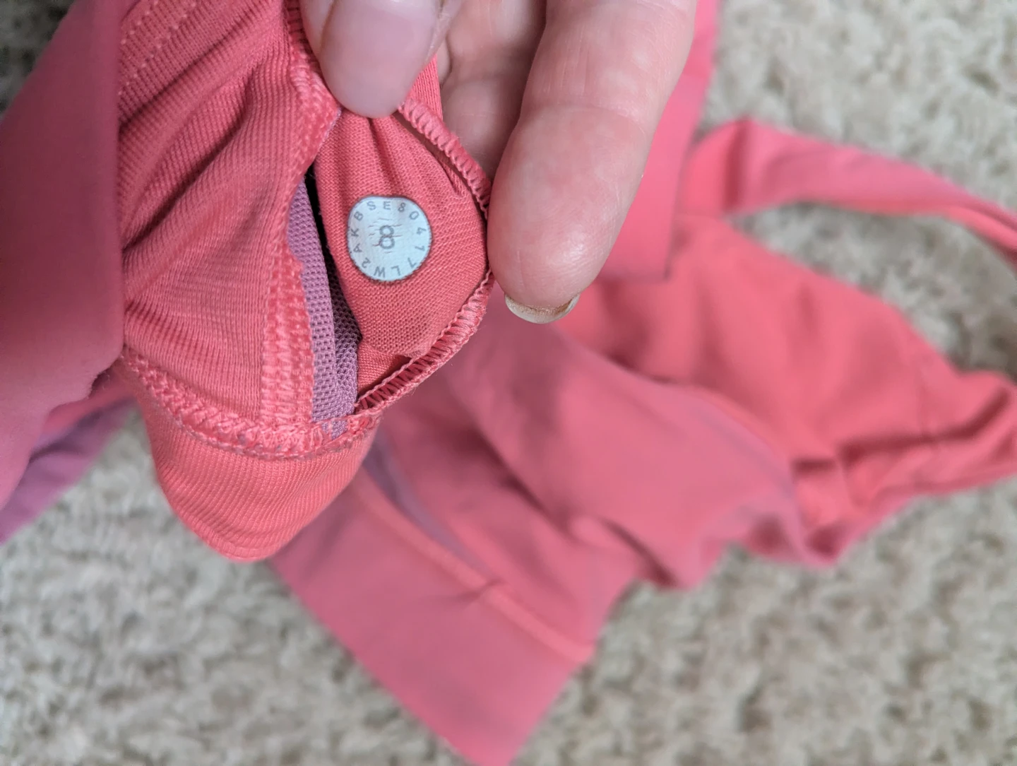 Lululemon Sports Bra Size 8 Coral - photo 3