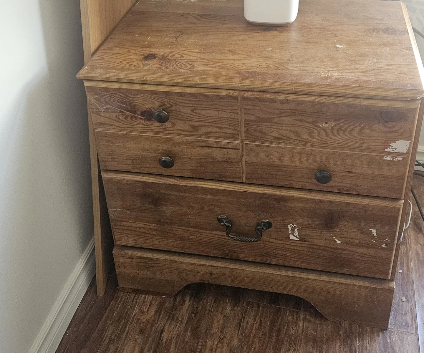 Wooden Dresser with 2 Drawers