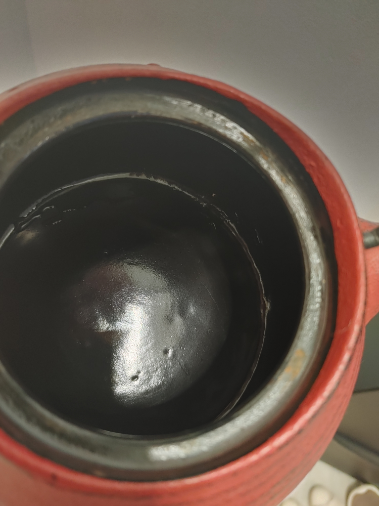 Red Cast Iron Teapot without lid - photo 5