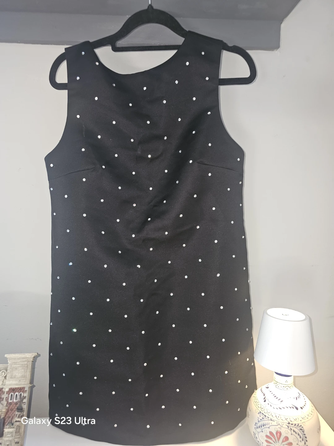 Black Embellished Sleeveless Dress