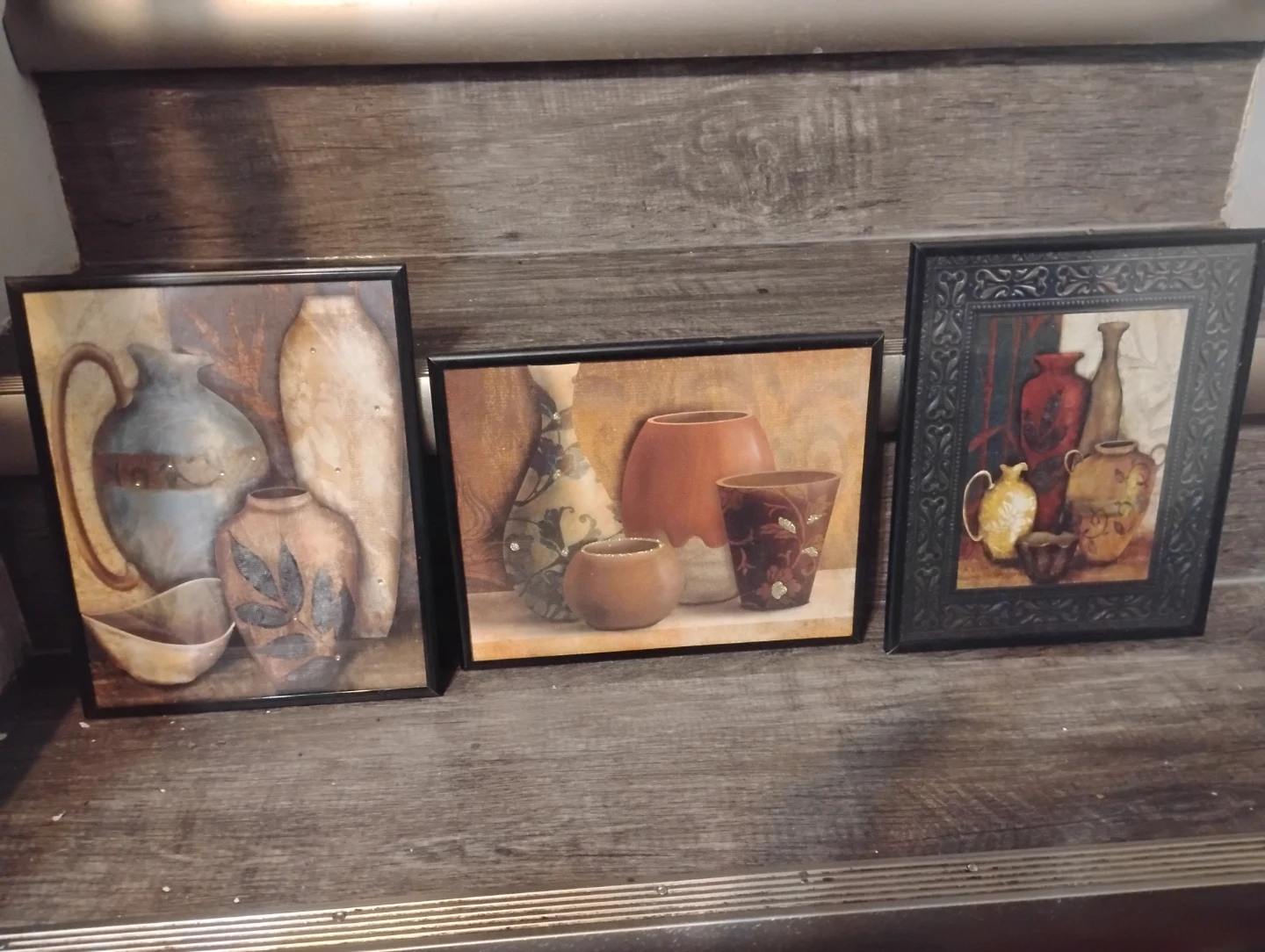 Set of 3 Framed Still Life Vases Wall Art