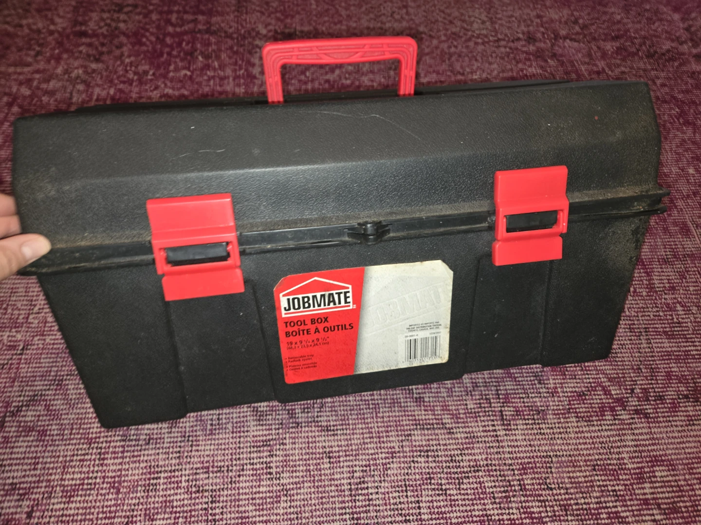 JOBMATE Tool Box 19 in. Black Red