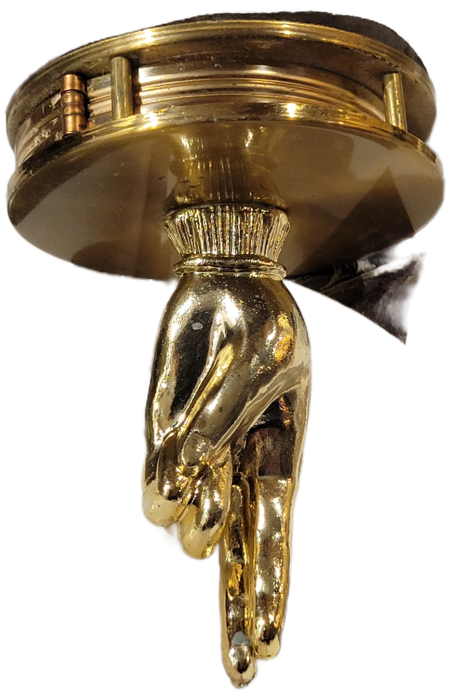 Vintage Brass Buddha Mudra Hand Figurine with Magnifying Glass - photo 5