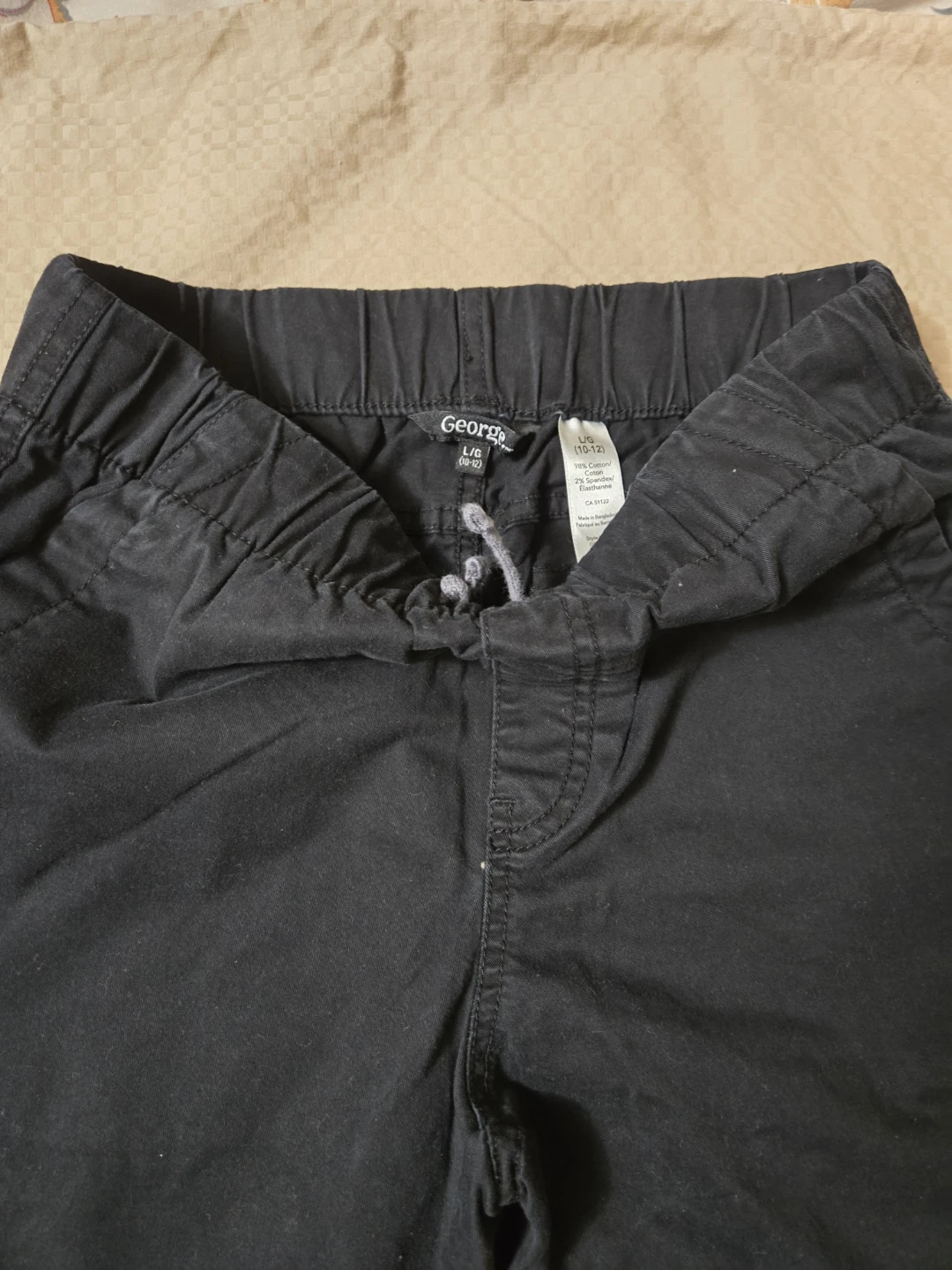 George Boys' Black Pants Size L