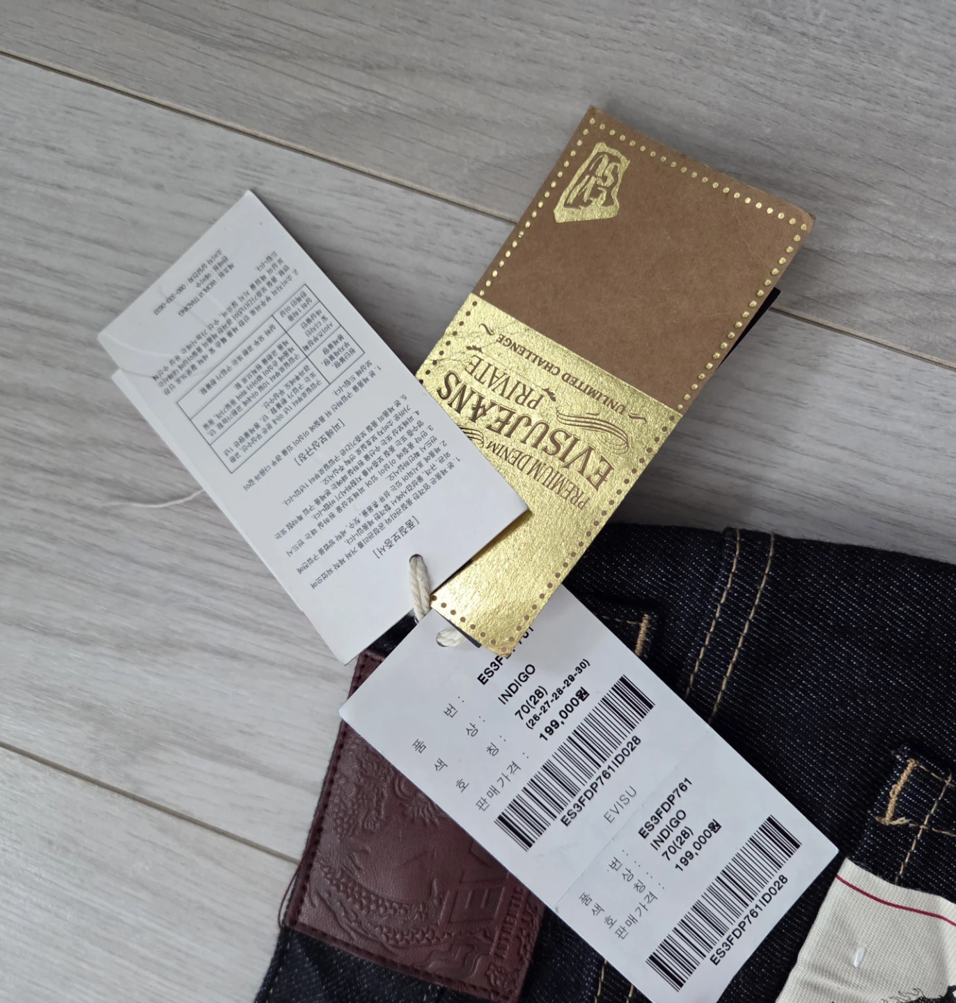 EVISU Slim Fit Indigo Denim Jeans - photo 4