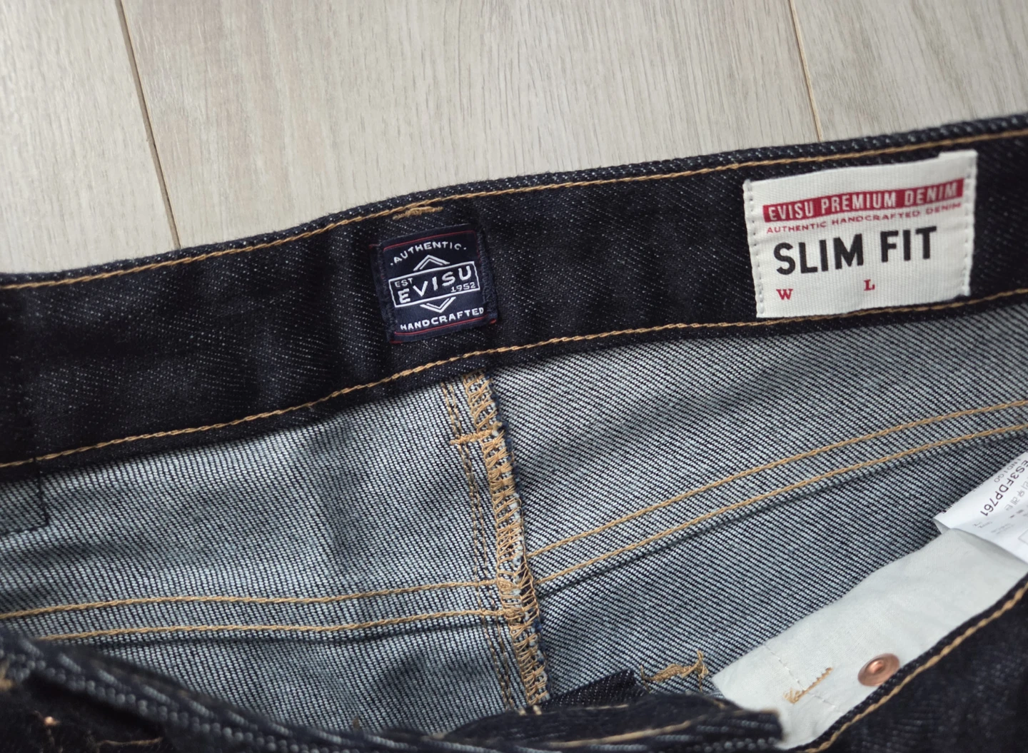 EVISU Slim Fit Indigo Denim Jeans - photo 5