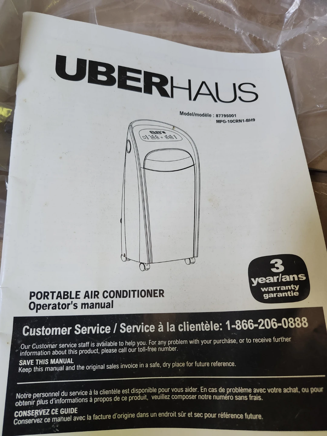 10000 BTU Portable Air Conditioner + window kit (Great cond!) - photo 5