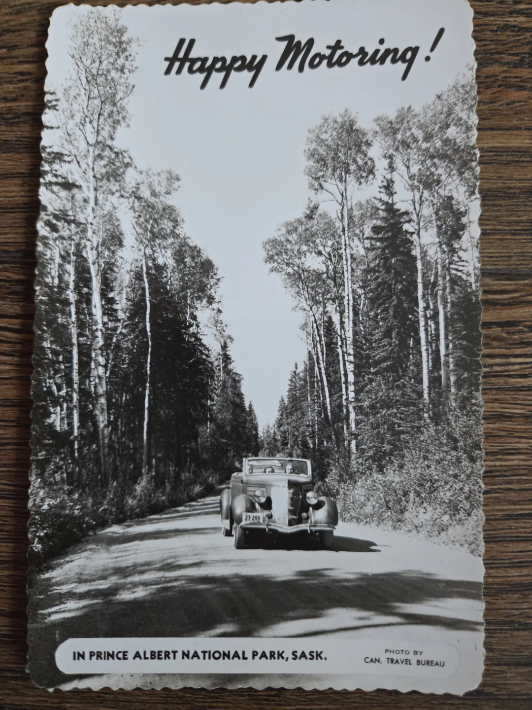 Collection of Vintage Canadian Postcards - Happy Motoring Series