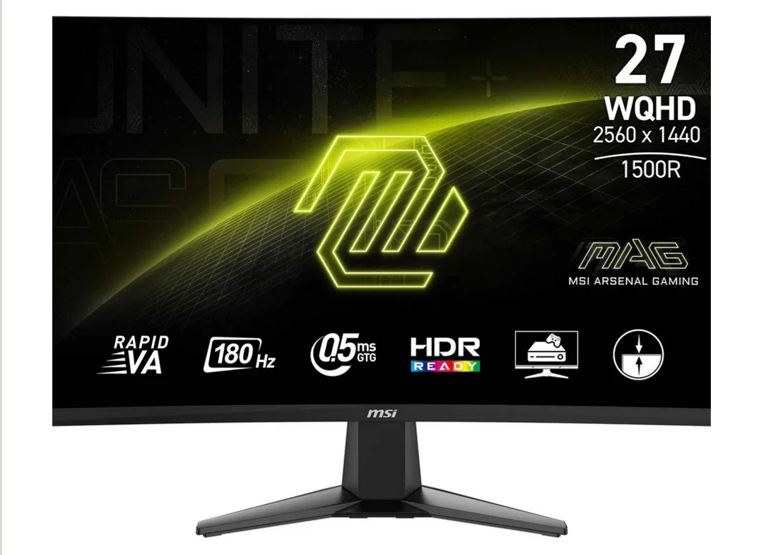 MSI MAG 27" WQHD 180Hz Curved Gaming Monitor