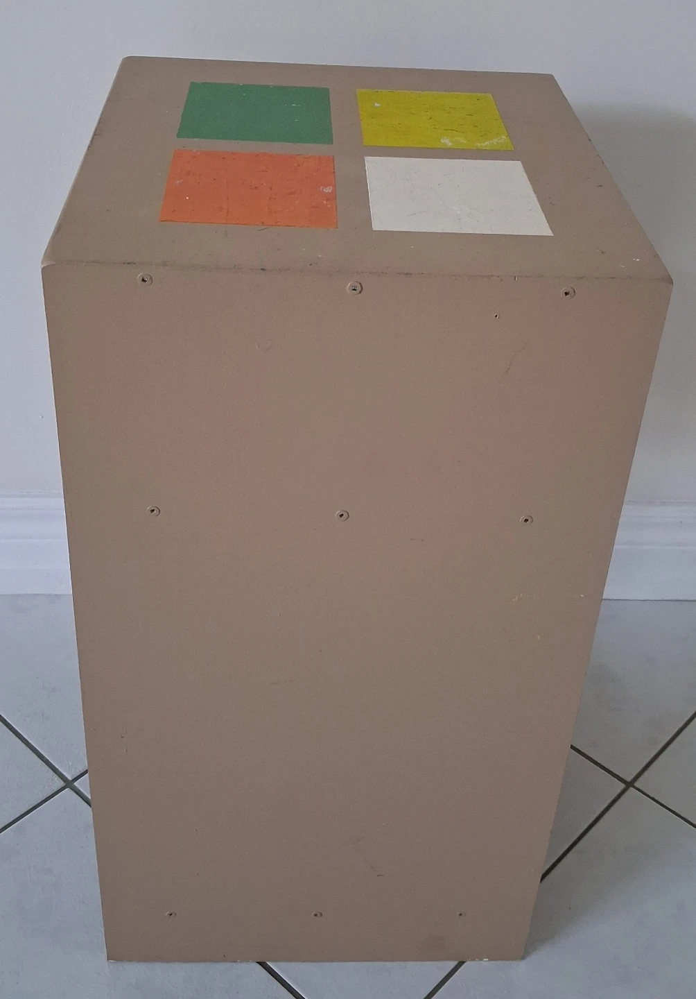 Two-shelf storage unit with decorative squares - photo 3