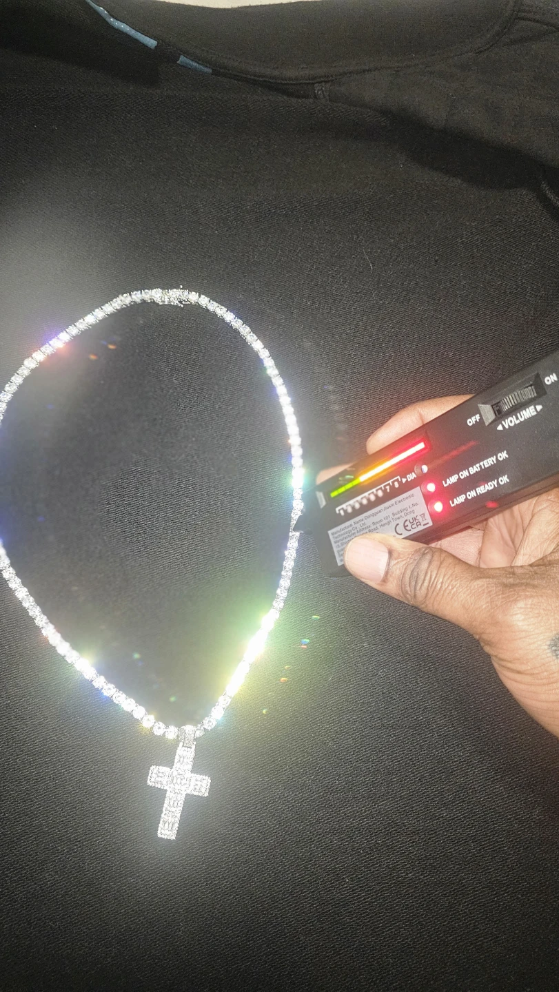 Moissanite pendant and tennis necklace