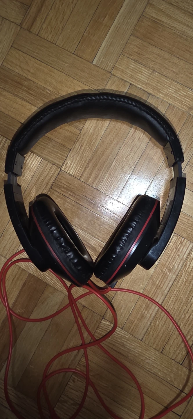 Black and Red Over-Ear Headphones - photo 3