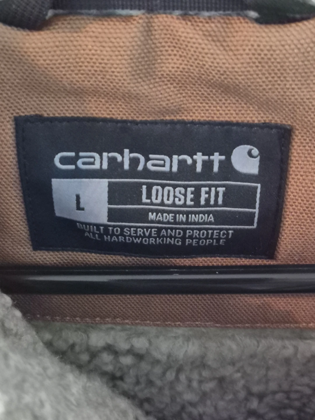 BNWT)Carhartt LG Washed Duck Sherpa Lined Mock-Neck - photo 2