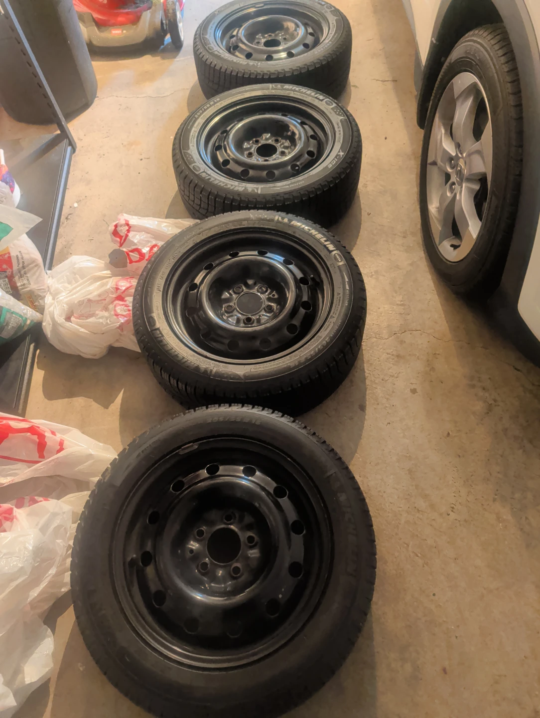 Michelin Winter Tires on Steel Rims - Set of 4 X-Ice