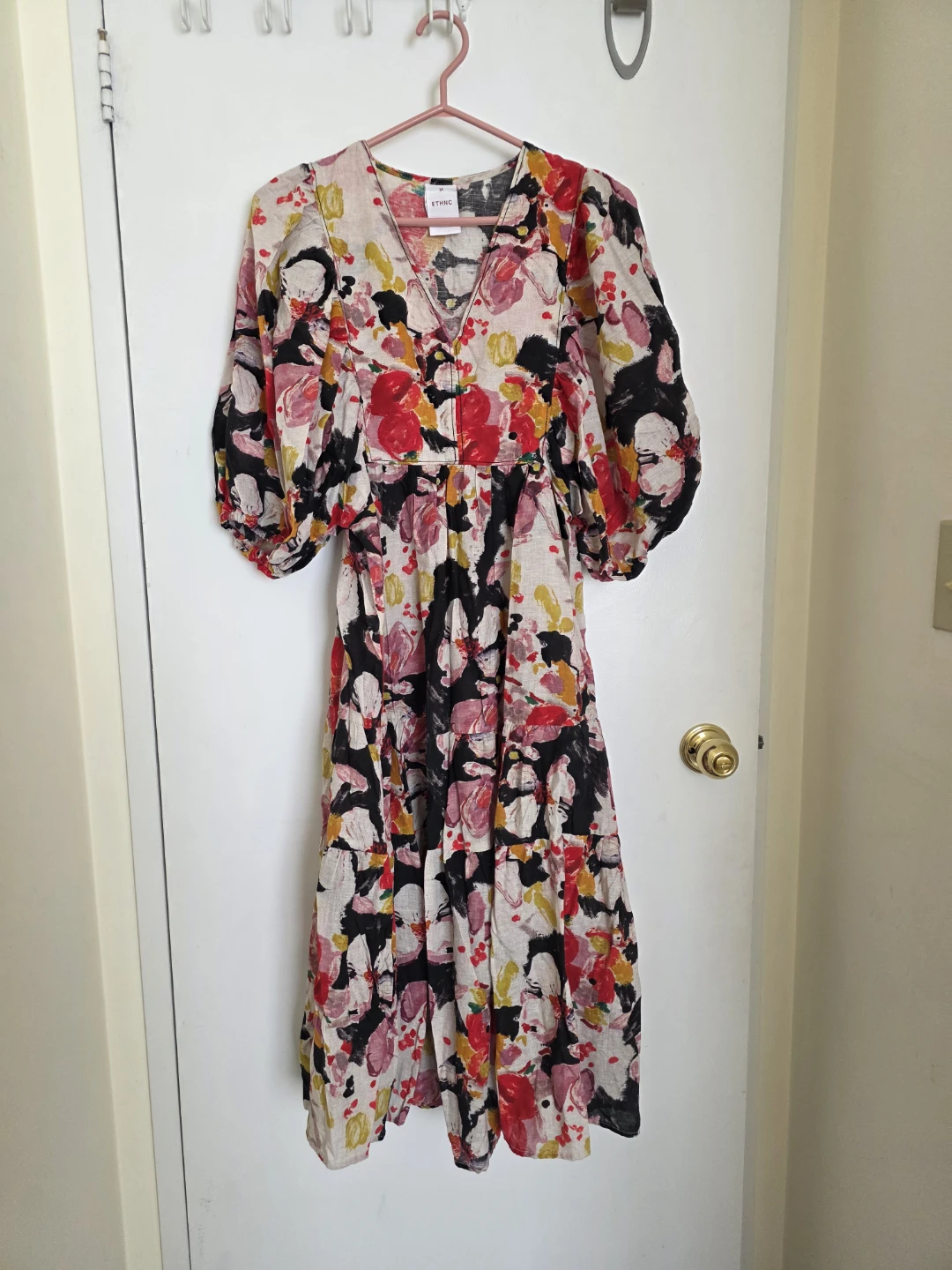 Linen Blend Cotton Midi Dress - photo 2