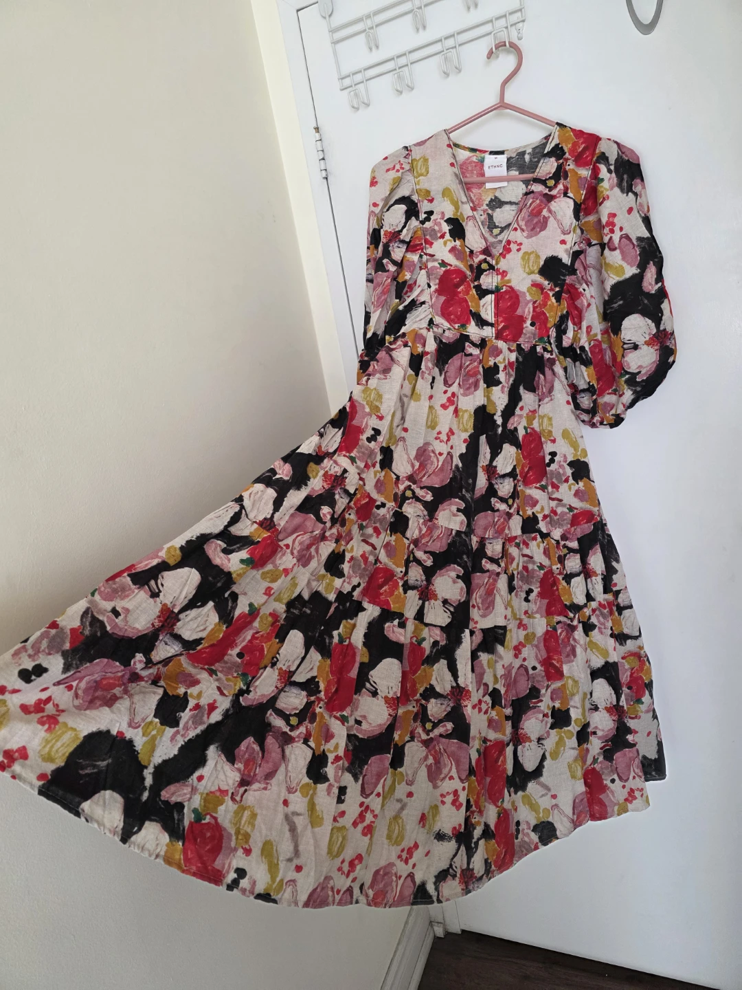 Linen Blend Cotton Midi Dress - photo 3