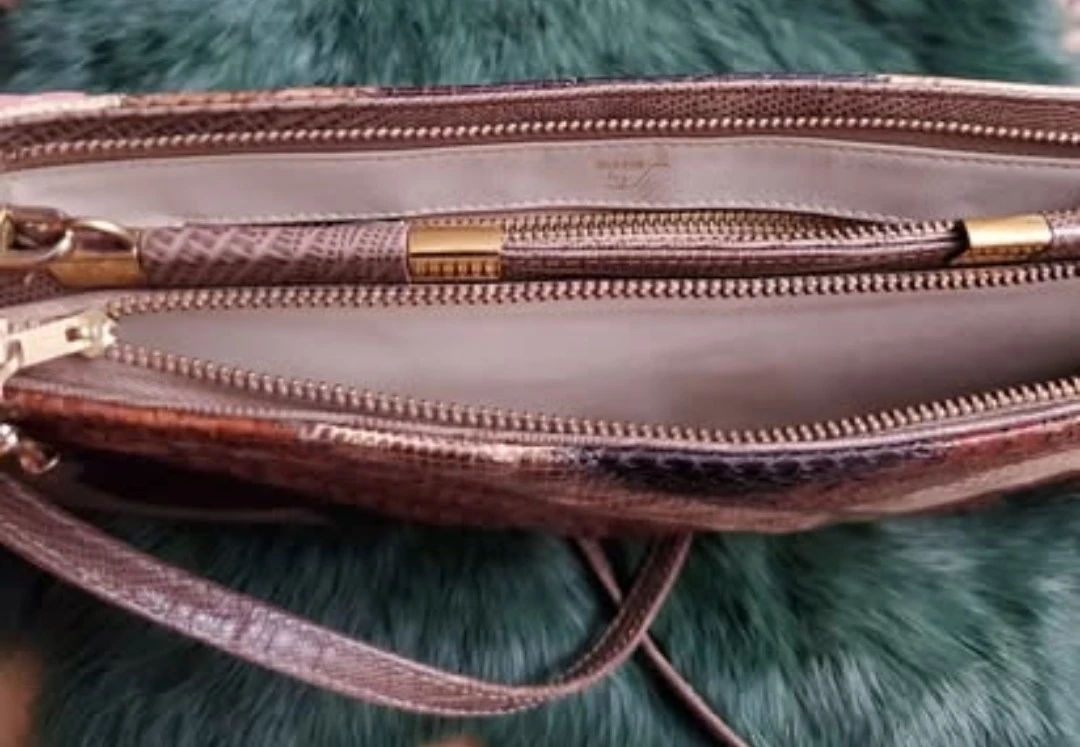 Patchwork Snakeskin Shoulder Bag - photo 5