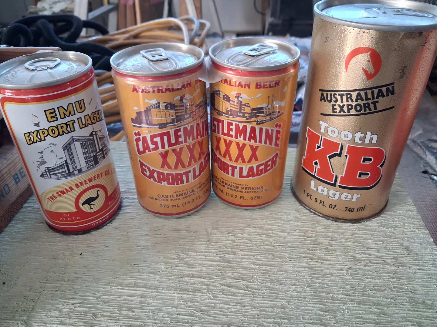 Emu Export Lager, Castlemaine XXXX Export Lager, KB Lager -