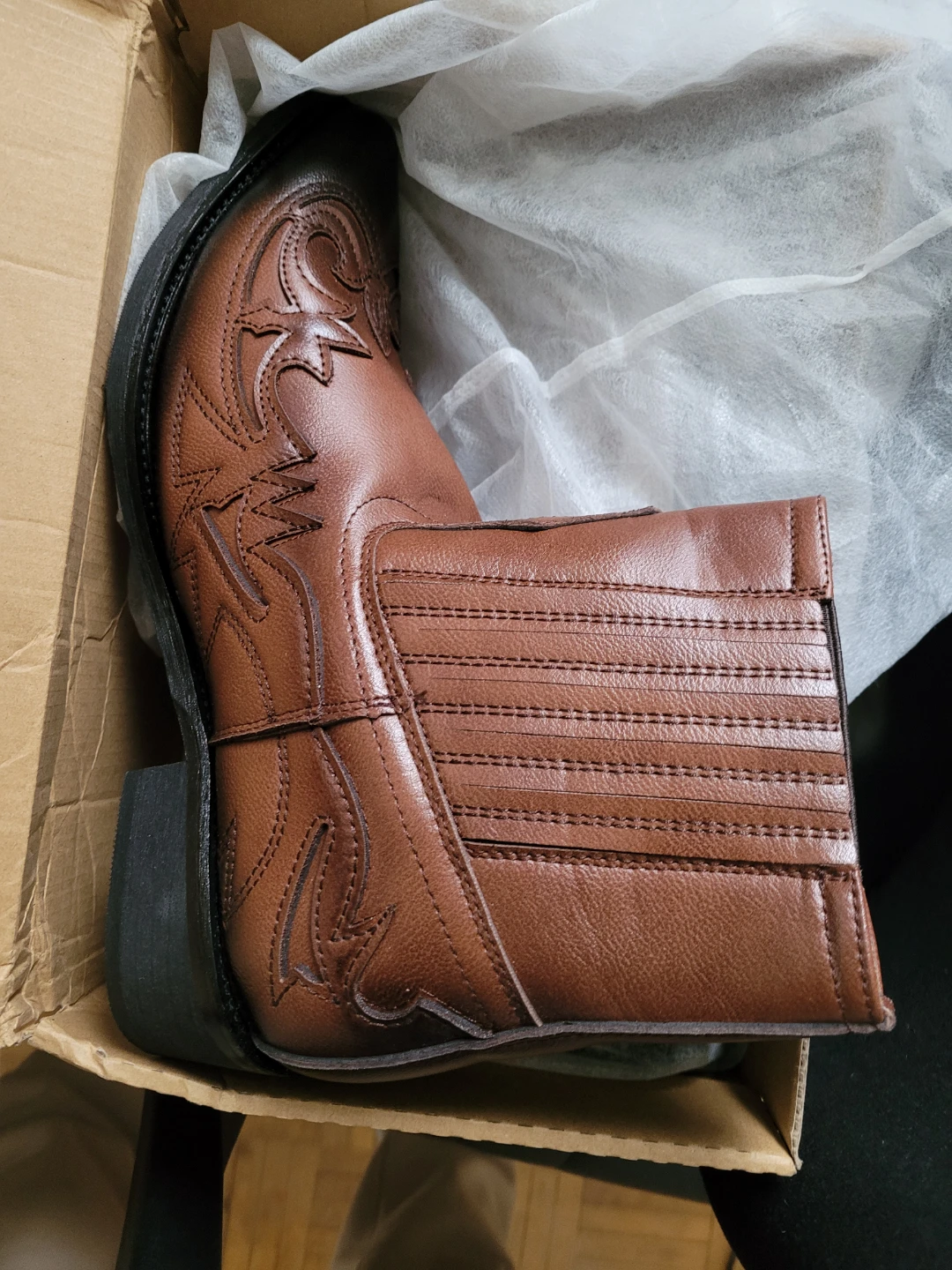 Brown Western Cowboy Boots Size 47 - photo 2
