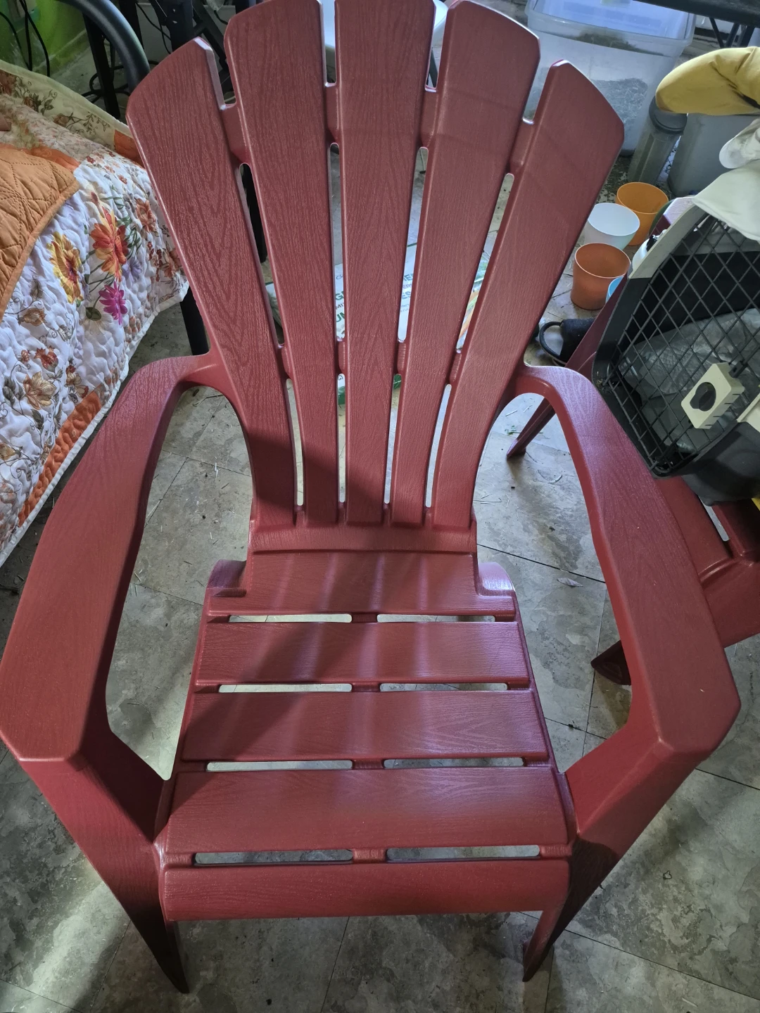 Red Adirondack Chair