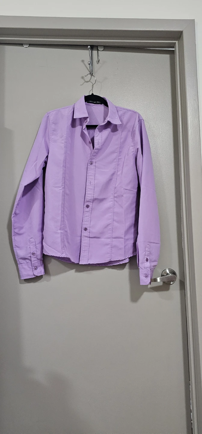 Yang Xin Yuan Lavender Button-Up Shirt