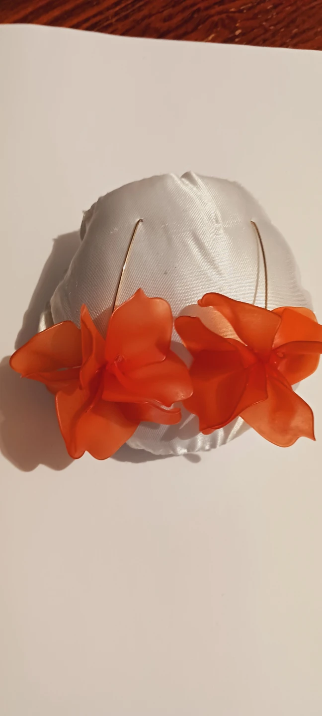 Cute Summertime Orange Flower Dangle Earrings - photo 3