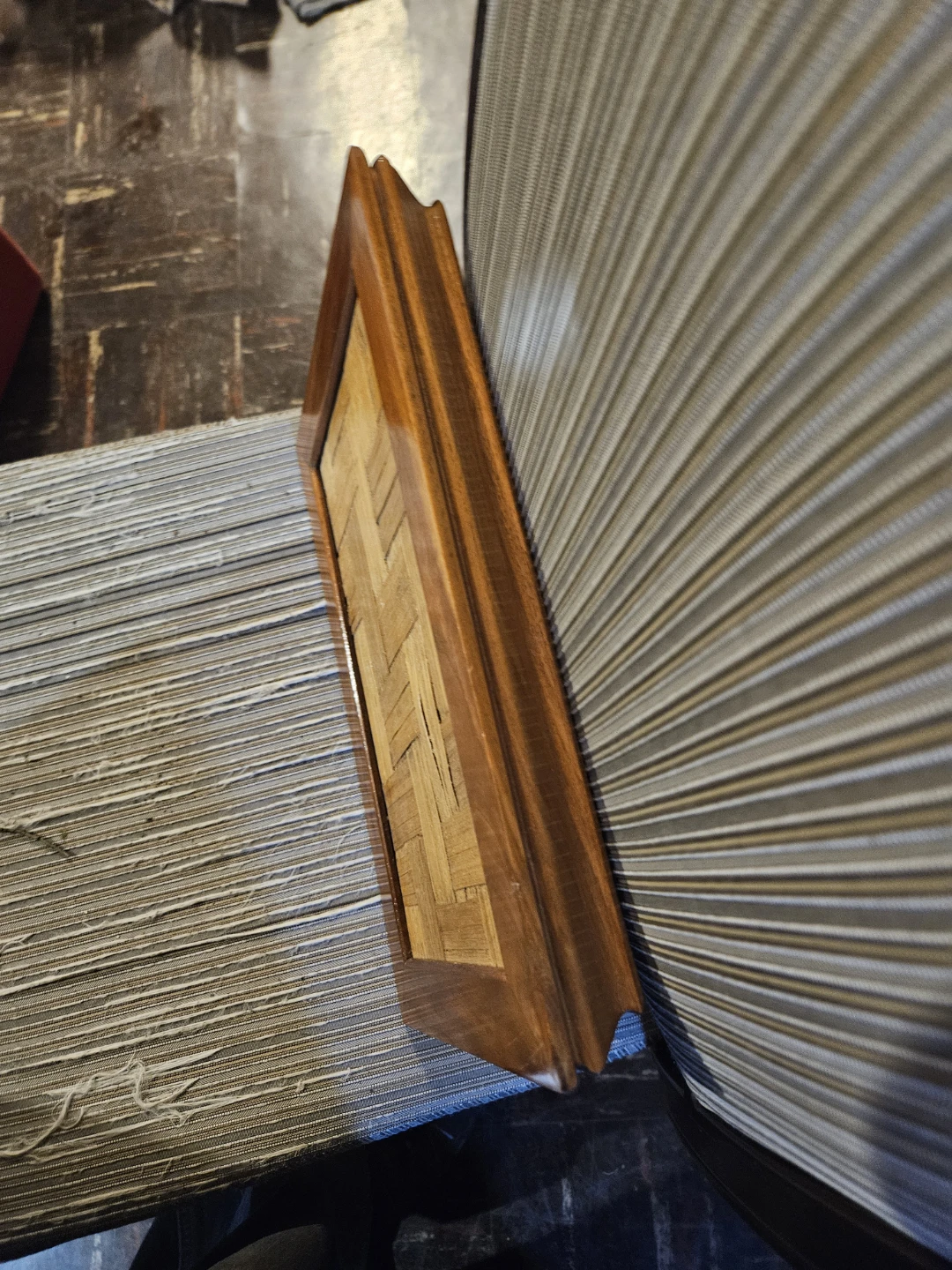 Wooden Framed Bamboo Tray - photo 4
