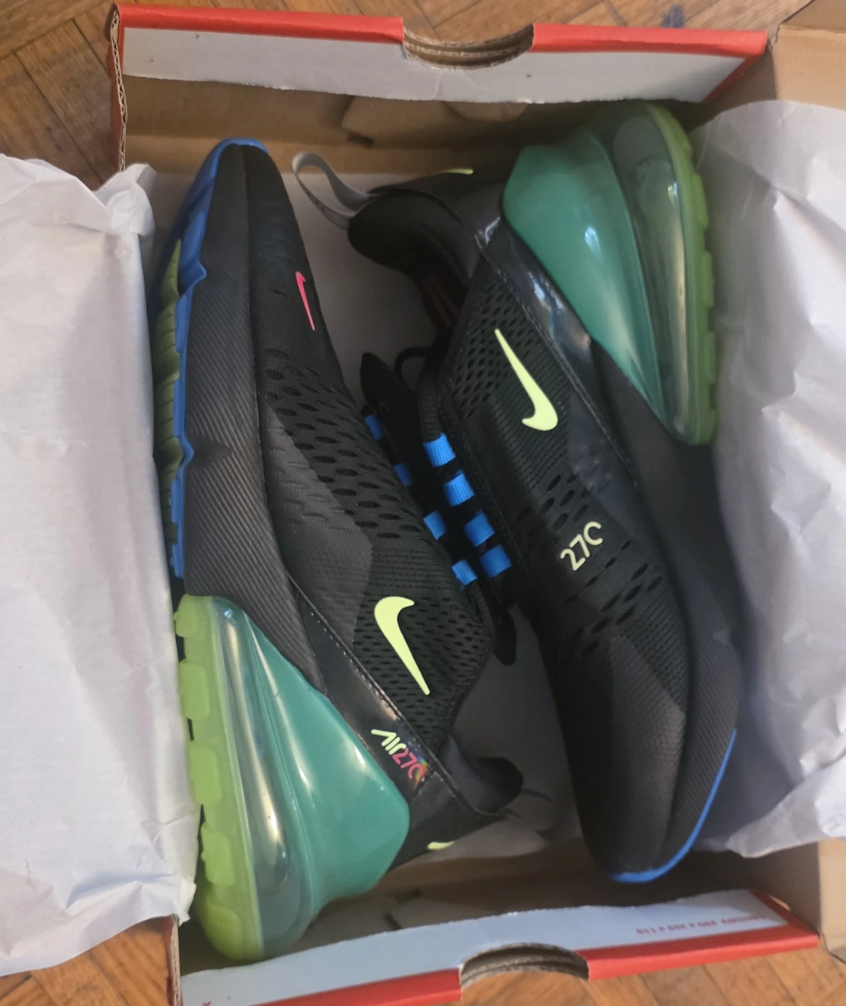 Nike Air Max 270 (GS) Black/Ghost Green Youth Size 7Y - photo 2