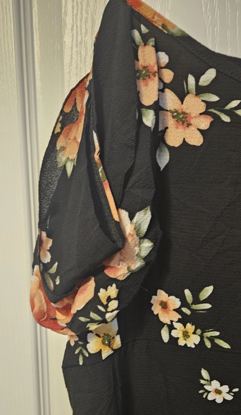 Black floral maxi dress - photo 4