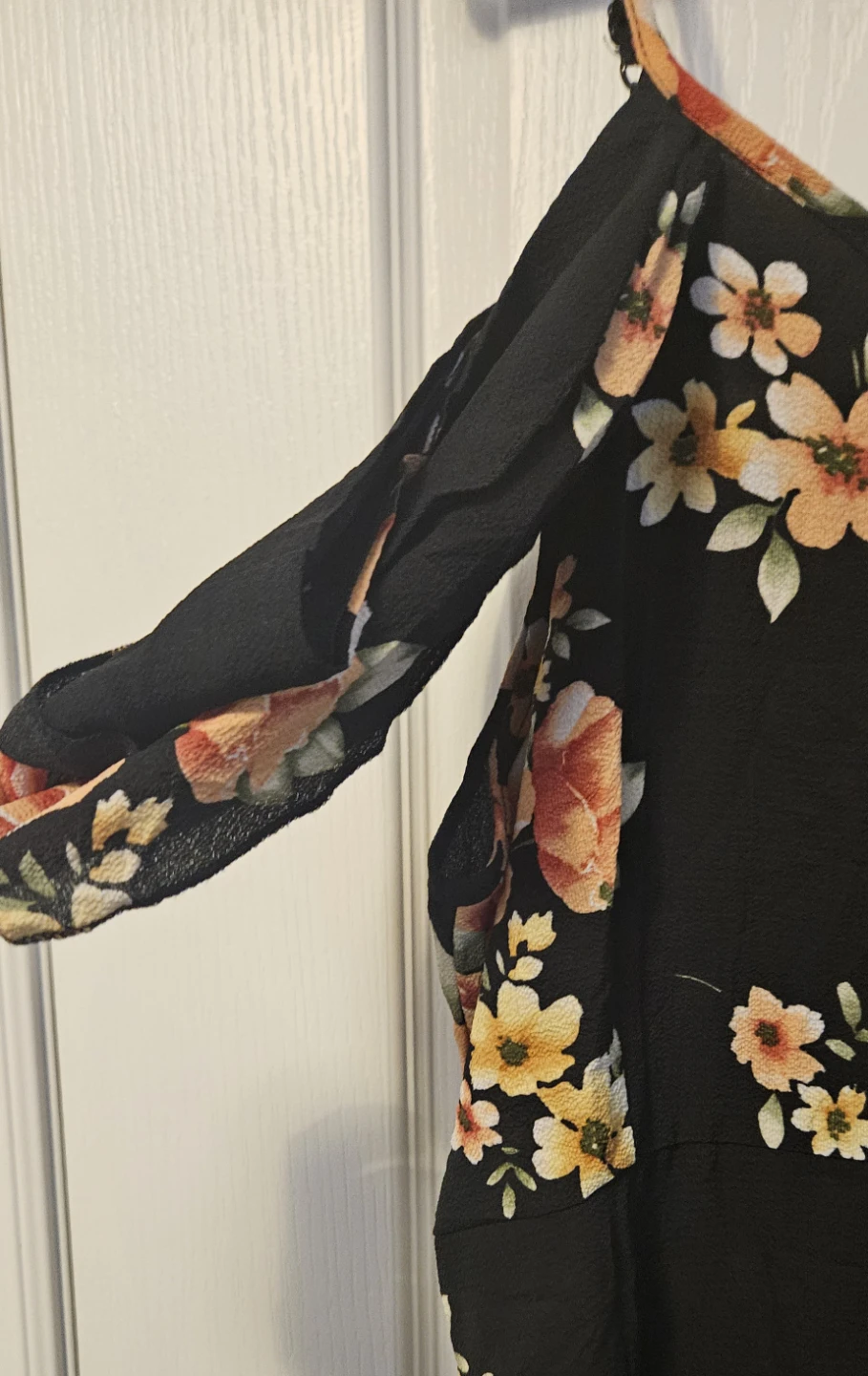 Black floral maxi dress - photo 5