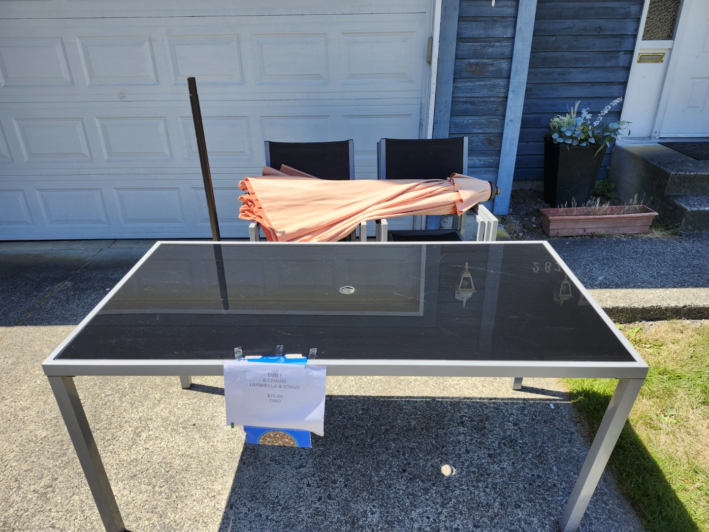 Patio Table with Umbrella Hole