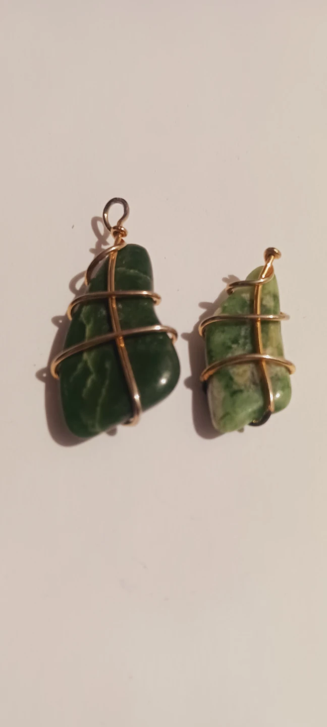 Two Wire-Wrapped Stone Pendants $5 each. - photo 2