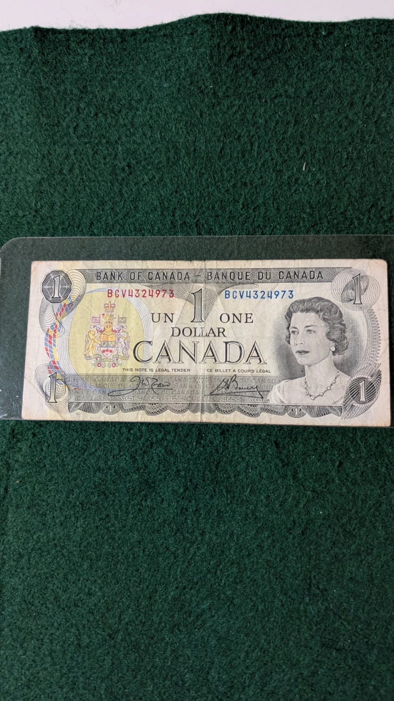 Bank of Canada One Dollar Bill
