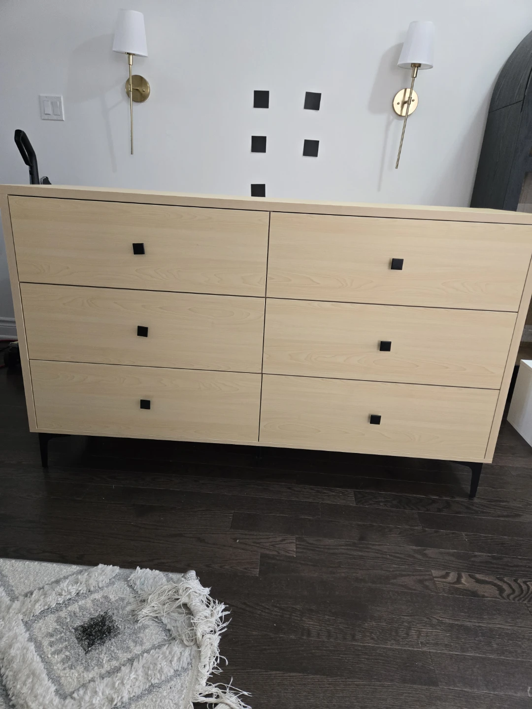 High quality hevay duty Light Wood 6-Drawer Dresser