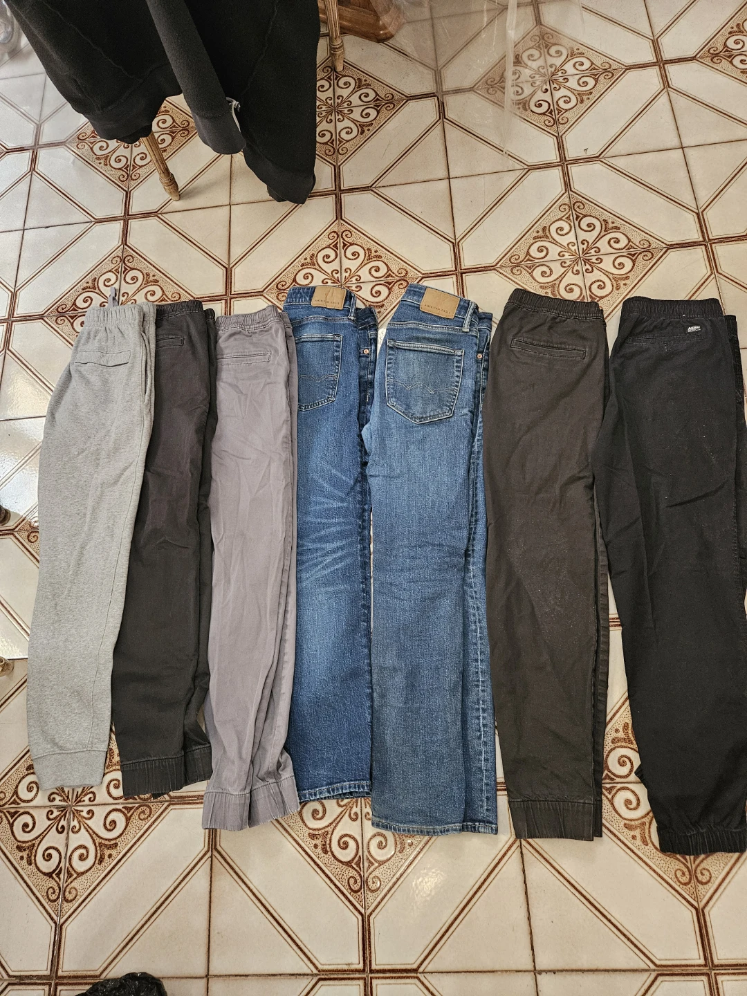 7 mens jeans and joggers ..size small