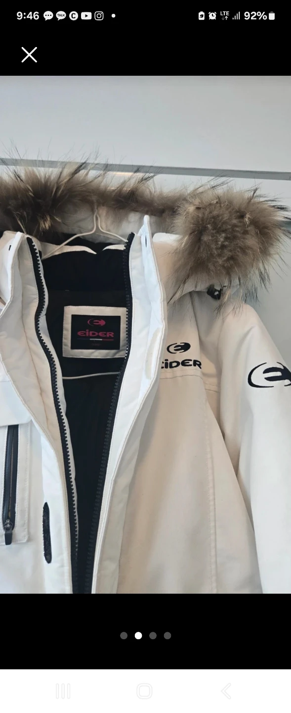 Eider Down Parka Jacket with Fur Hood