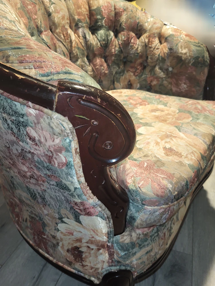 Vintage Floral Accent Chair - photo 4
