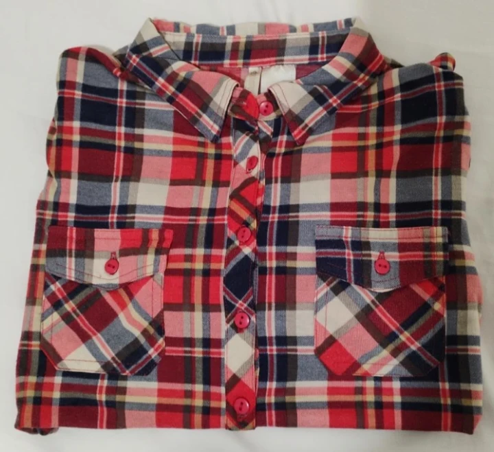Red Plaid Long Sleeve Shirt