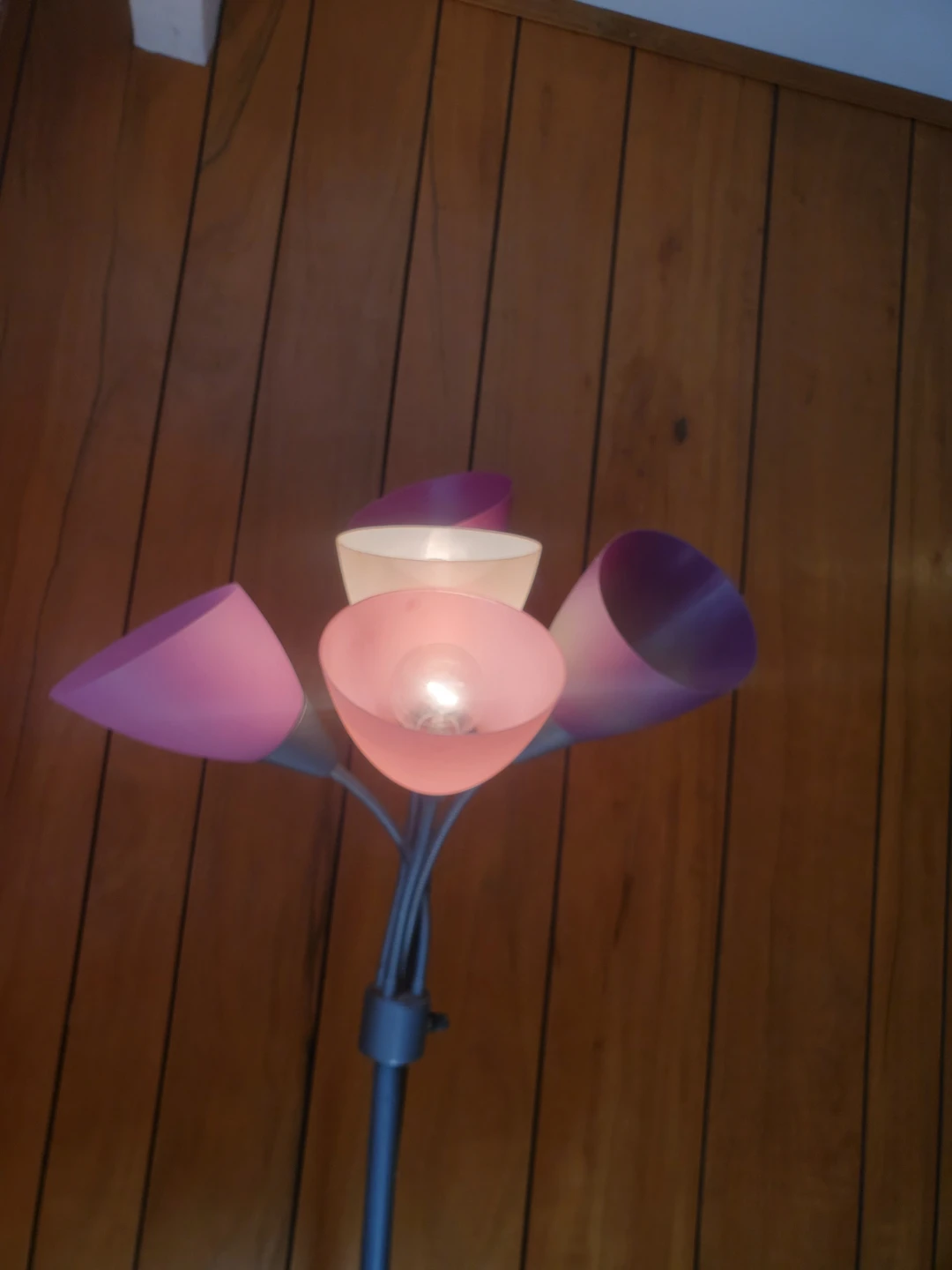 Multi-Head Floor Lamp with Pink and Purple Shades - photo 2