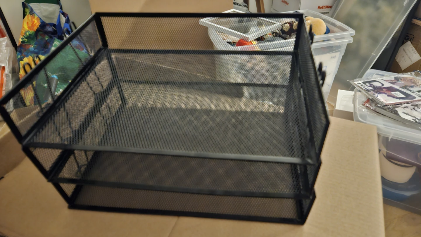 Black Mesh Desk Organizer Tray
