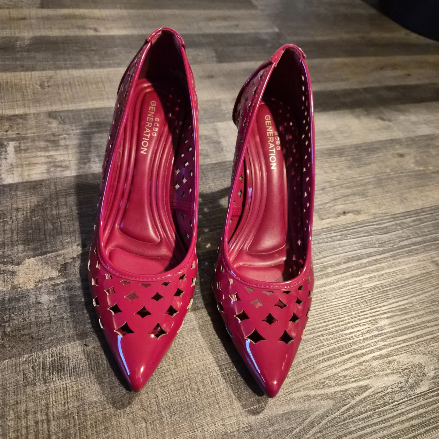 BCBGeneration Pink Laser Cut Heels - photo 2