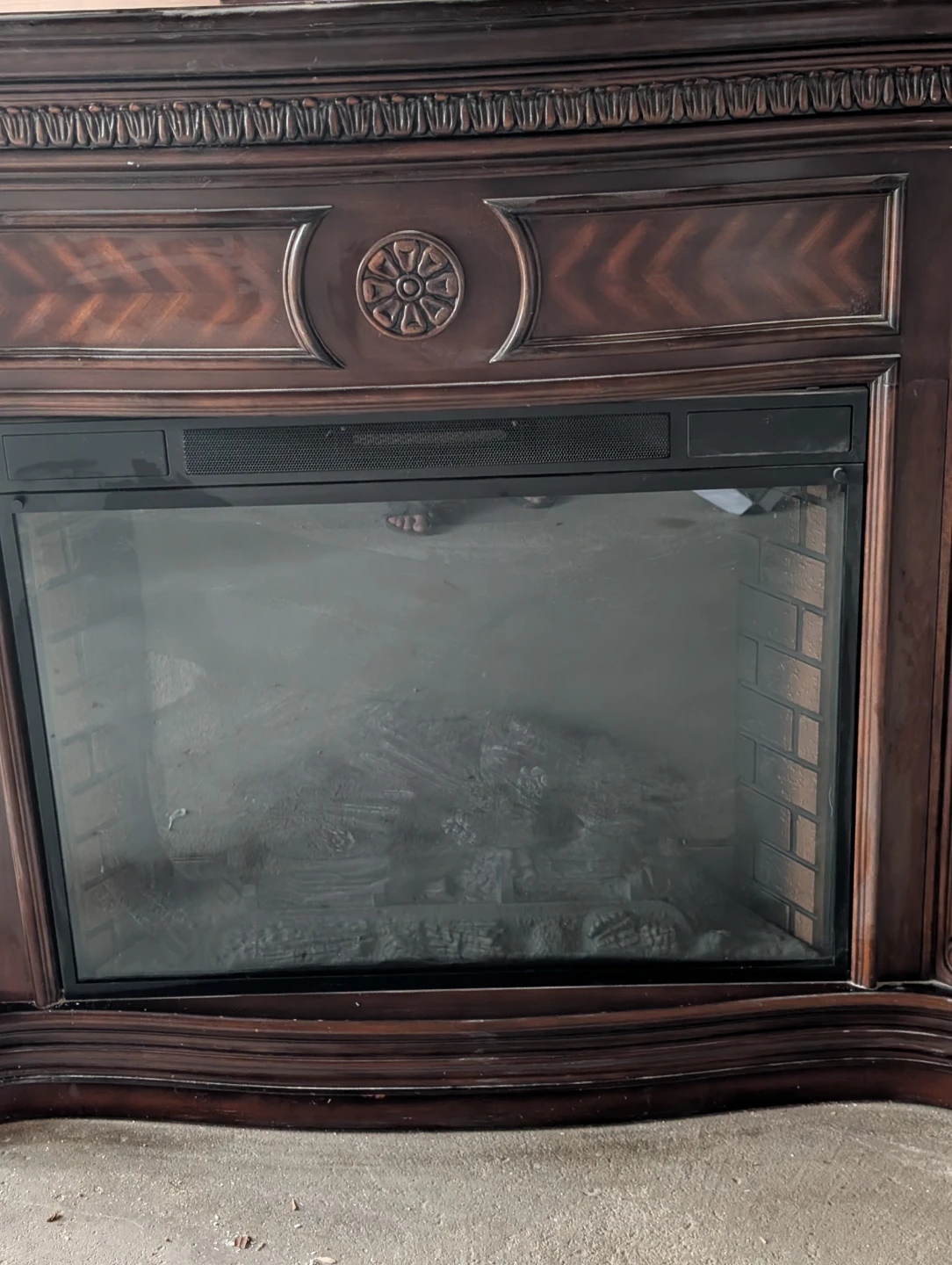 Dark Wood Electric Fireplace Unit - photo 2