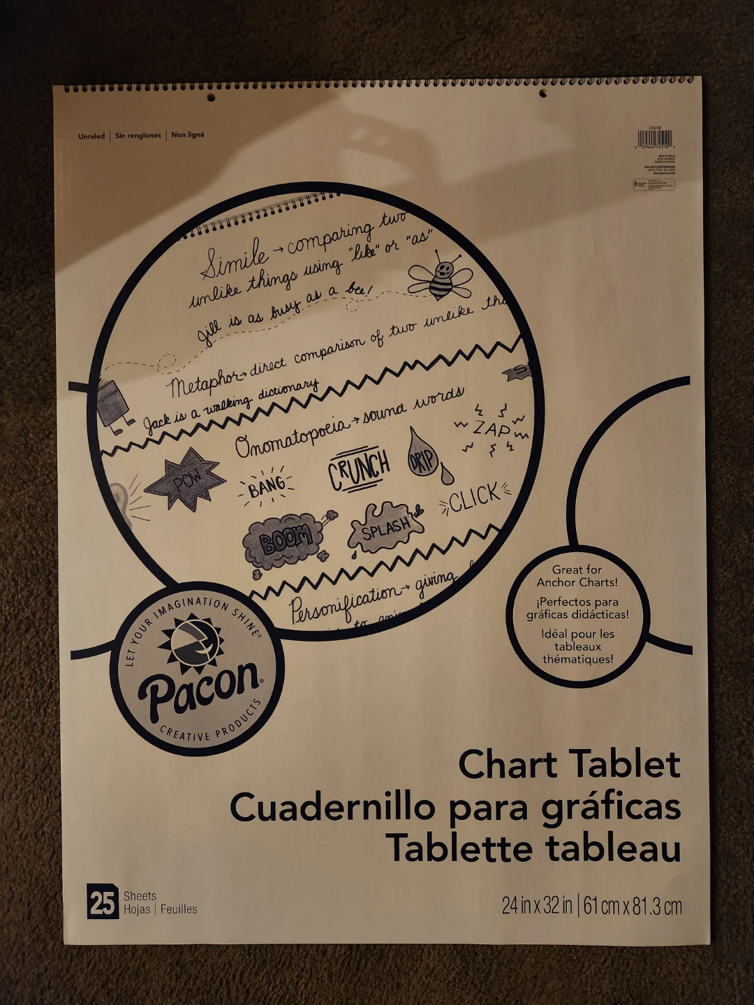 NEW Chart Tablet ART SKETCH DRAWING PAD 24 x 32 Spiral - photo 4