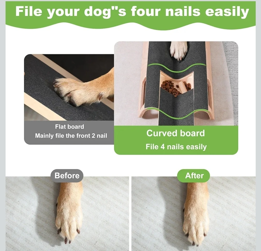M-Shaped Dog Nail Scratch Pad with Treat Box - photo 2